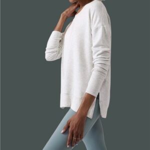 Athleta Cream Long Sleeve Top